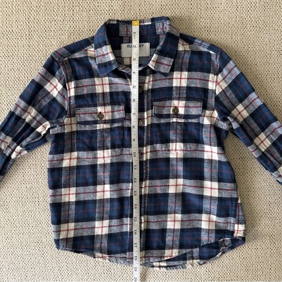 Old Navy Boys XS (5) Plaid Long Sleeve Soft-Brushed Flannel Pocket Shirt - Picture 7 of 7